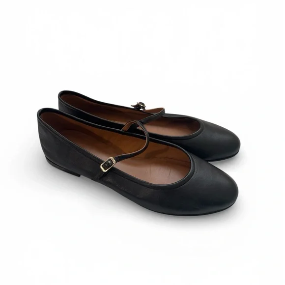 Margaux The Demi Mary Jane Flat in Black Napa Leather size 43.5 - Picture 4 of 11